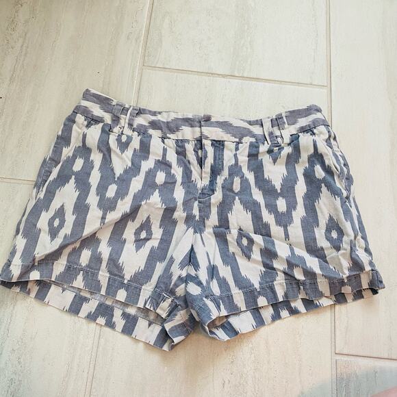 Ann Taylor Loft Riviera Shorts Ikat Print Linen‎ 2 - Picture 1 of 6